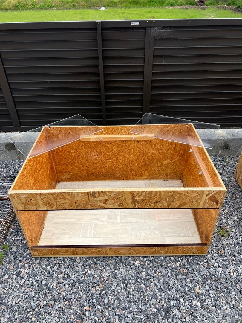 爬虫類ケージ　木製ケージ　中古品 W900×H450×D600
