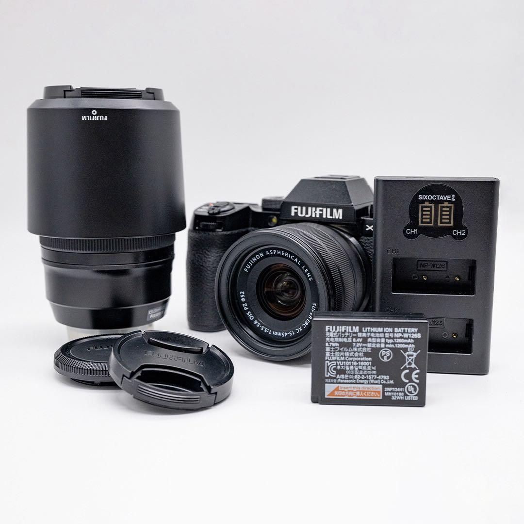 美品 FUJIFILM X-S10 ダブルズーム 元箱○ 電池2個 ショット数少
