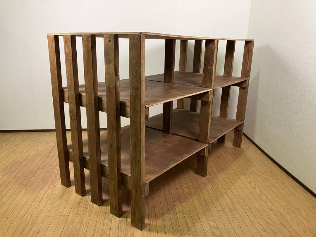 大型 ヴィンテージ加工 DIY ハンドメイド 店舗什器 シェルフ ラック 飾り棚