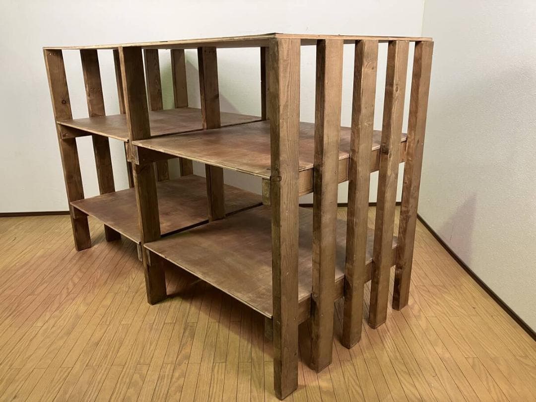 大型 ヴィンテージ加工 DIY ハンドメイド 店舗什器 シェルフ ラック 飾り棚