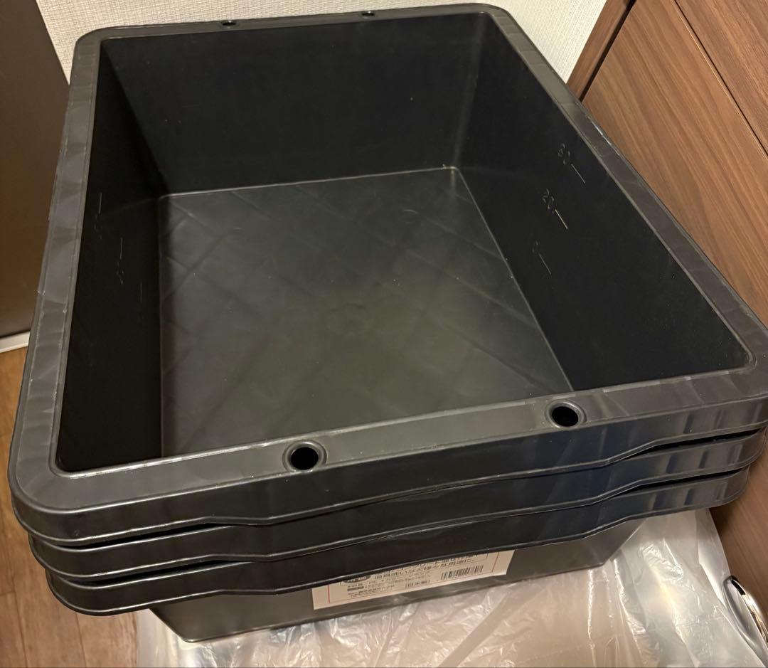 【セール！】日本製　DIYトロ舟 ブラック 40L ✖️３個セット