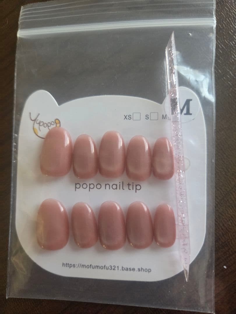 popoジェルネイル チップ オーバル普通M 6個セット