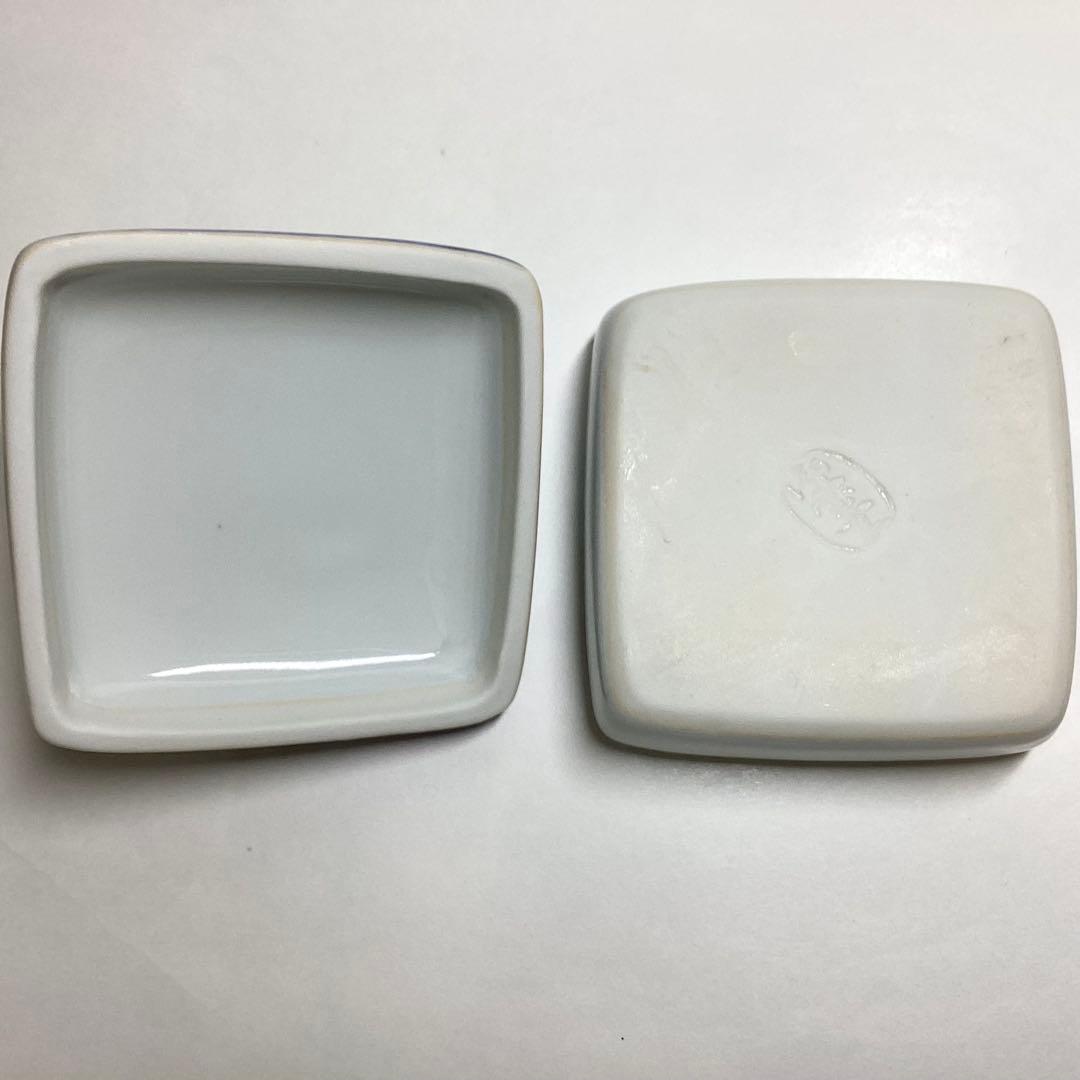 香合 隅田川 染付 御室窯 木箱入 茶道具 古物品