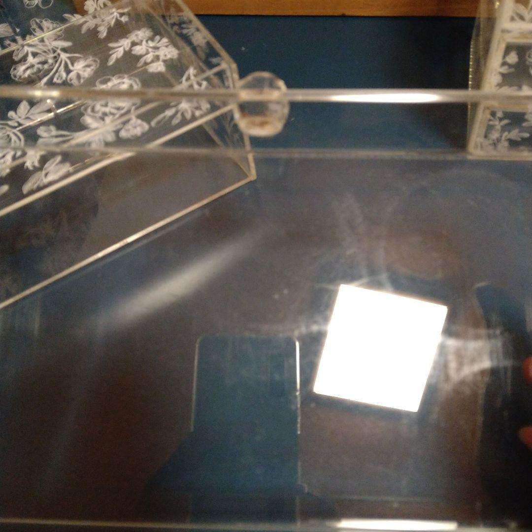 【美品】コスメケース 雑貨 アクリル 透明 MとLセット