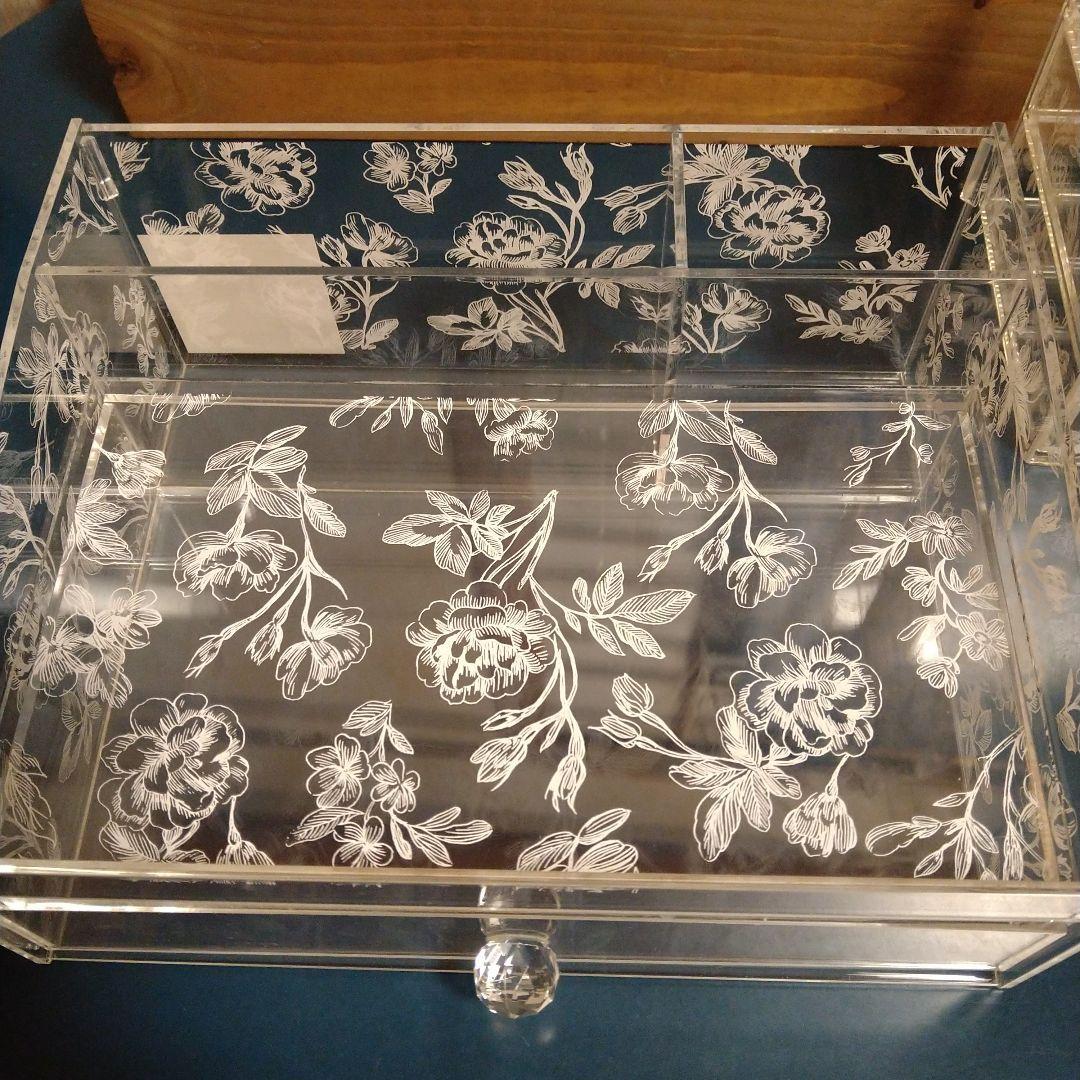 【美品】コスメケース 雑貨 アクリル 透明 MとLセット