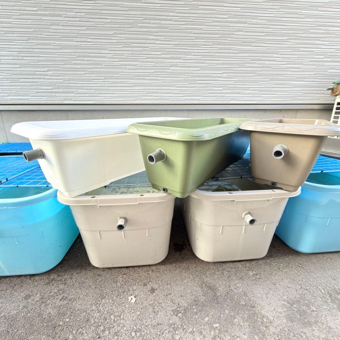 メダカ容器 プランター 650 オーバーフロー 5個 Wパッキン 雨対策 高耐久
