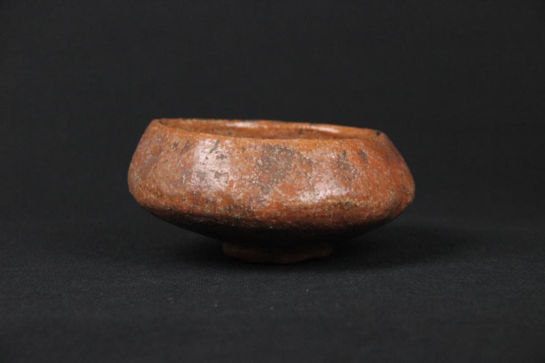 楽焼　焼締茶碗　花押款　時代物　抹茶碗　茶道具 仕覆付 EN5-20
