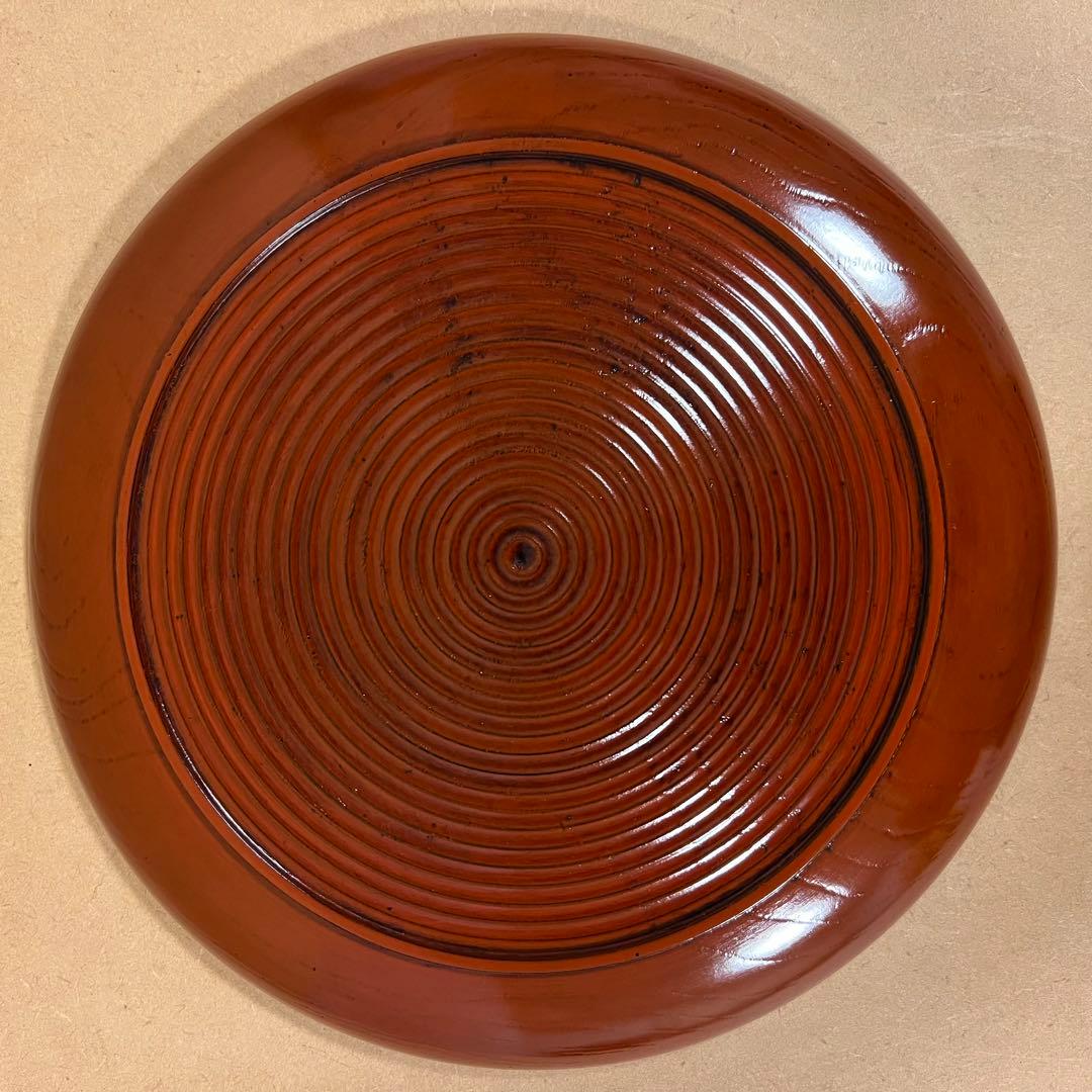 未使用 輪島塗 市中屋 木製漆器 丸盆 2客 茶道具 煎茶道具 正月