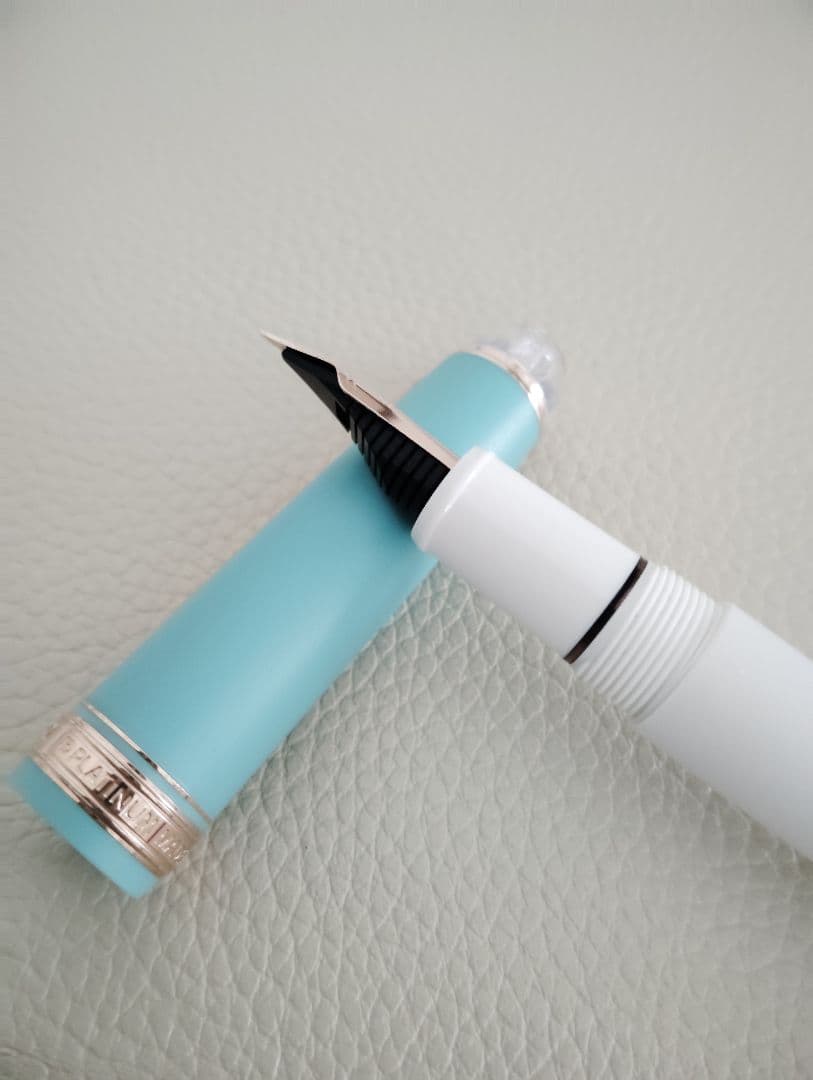 【美品】ブルーバード センチュリー EF 極細 プラチナ万年筆 付属品完備