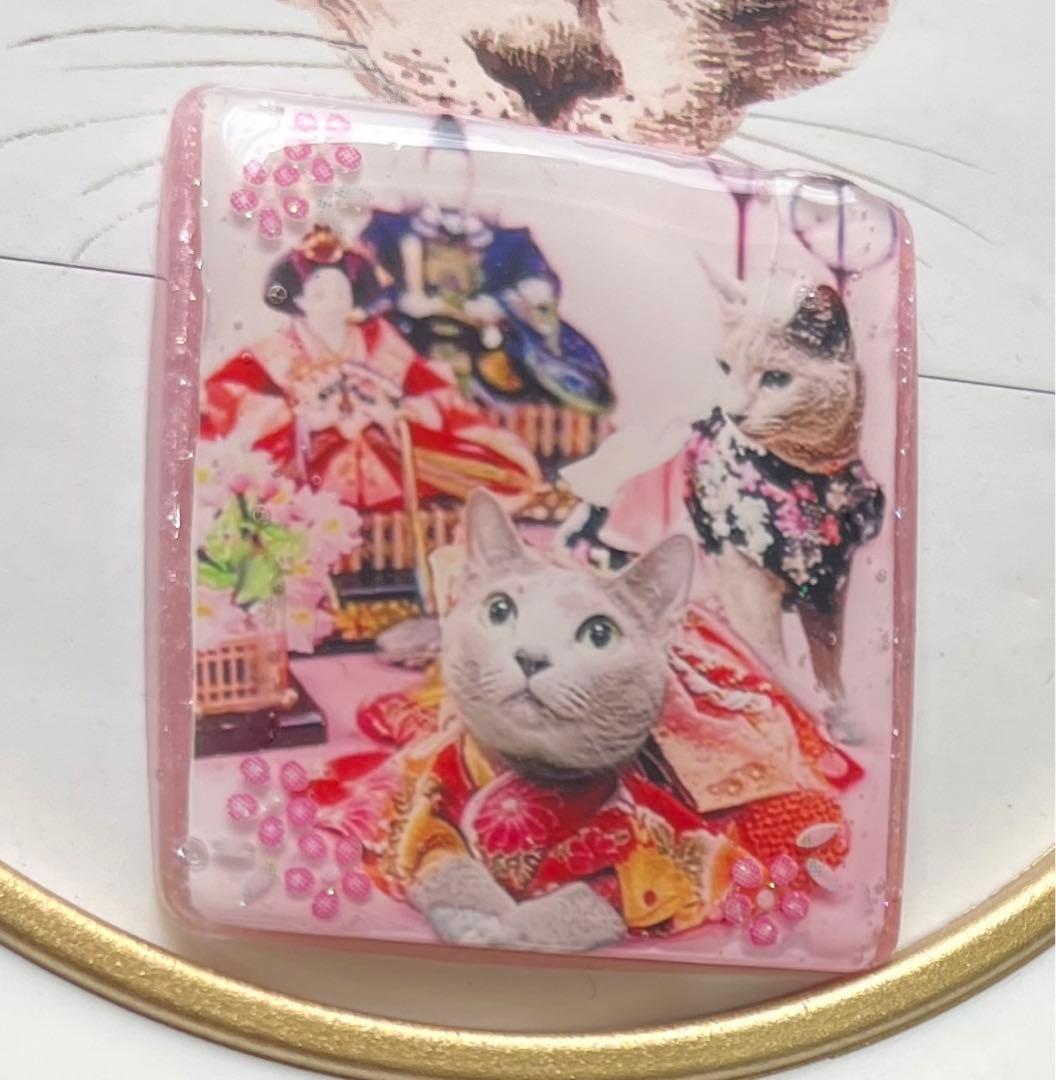 レジンヘアゴム♡ひな祭り猫ちゃん