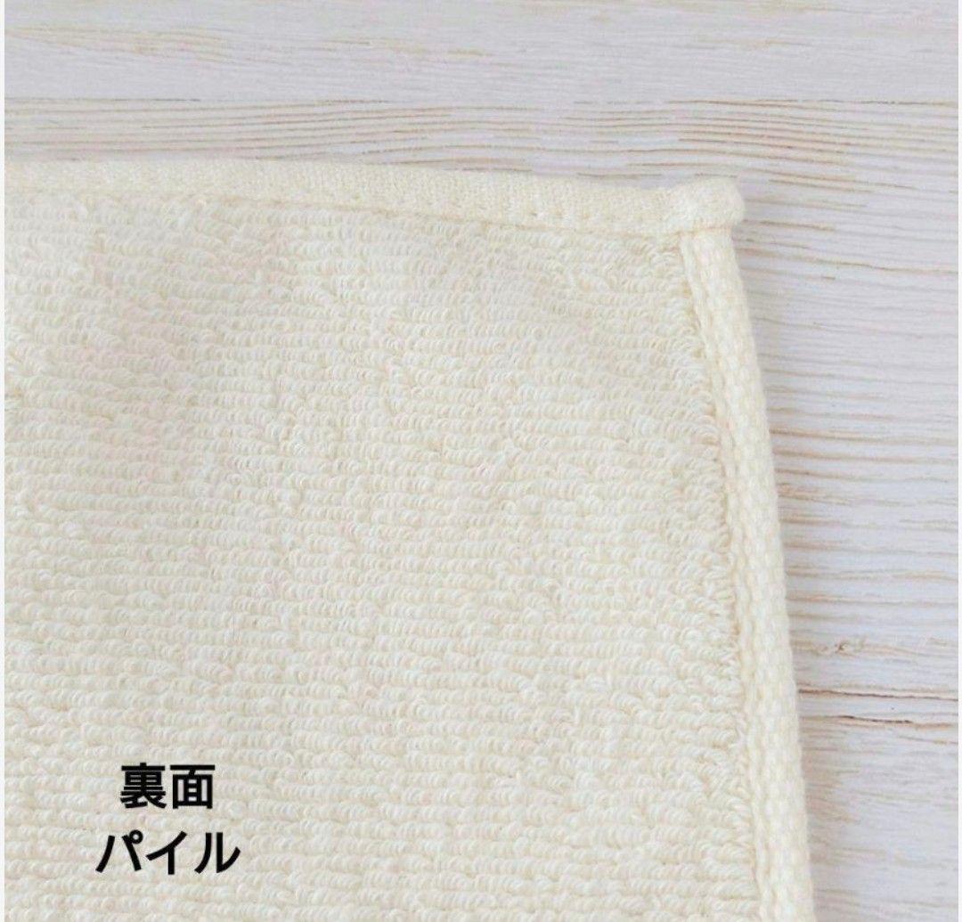 手刺繍入ちっちゃな タオルハンカチ【黄色いお花】