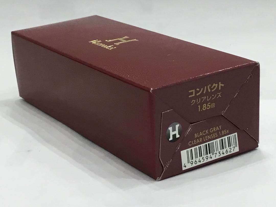 ハズキルーペ コンパクト 1.85倍 クリア ブラックグレー 新品