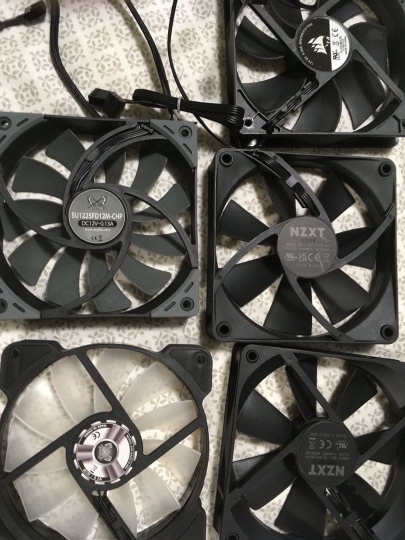 PCファン12個 セット：NZXT、CoolerMaster、SCYTHE