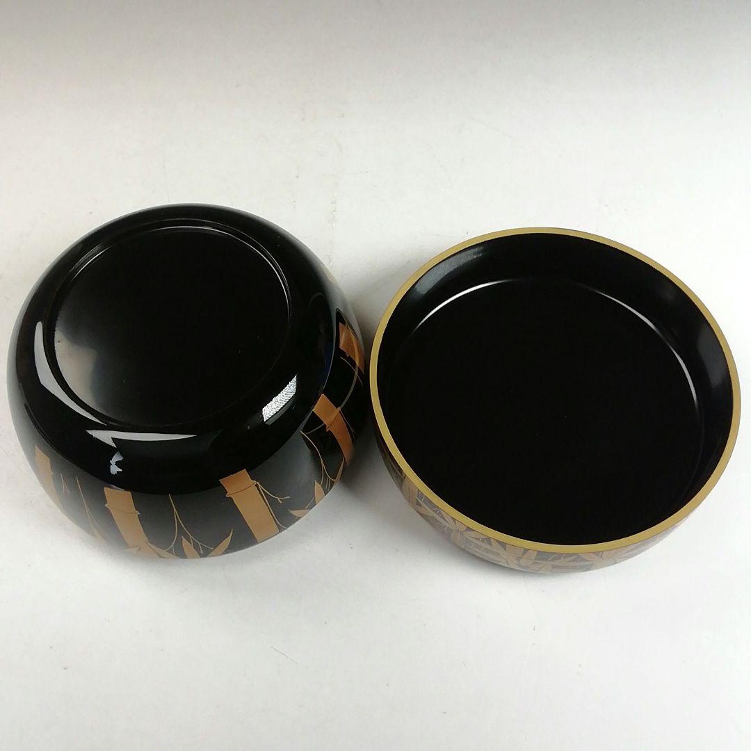 Ｗ３８８　棗　『竹林蒔絵』『平棗』『塗師　多田桂寛 作』　共箱　茶道具