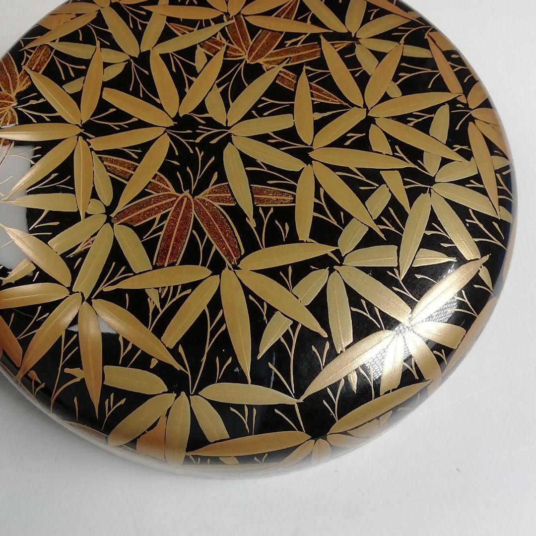 Ｗ３８８　棗　『竹林蒔絵』『平棗』『塗師　多田桂寛 作』　共箱　茶道具