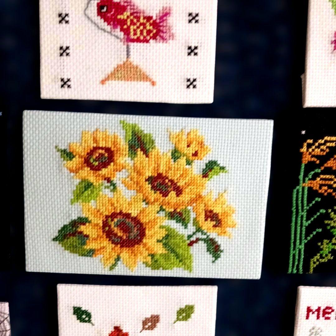 桜　さくら　七福神　他　12点セット　刺繍　フレーム無し　クロスステッチ　完成品