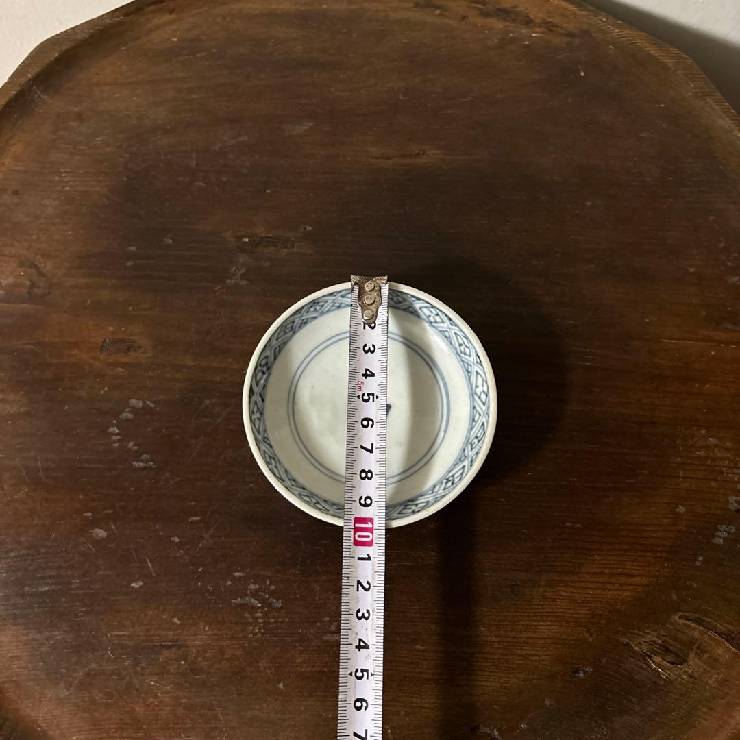 古伊万里　染付雪輪紋の図　蓋茶碗　④検:柳宗悦　民藝　青山二郎　白洲正子　李朝