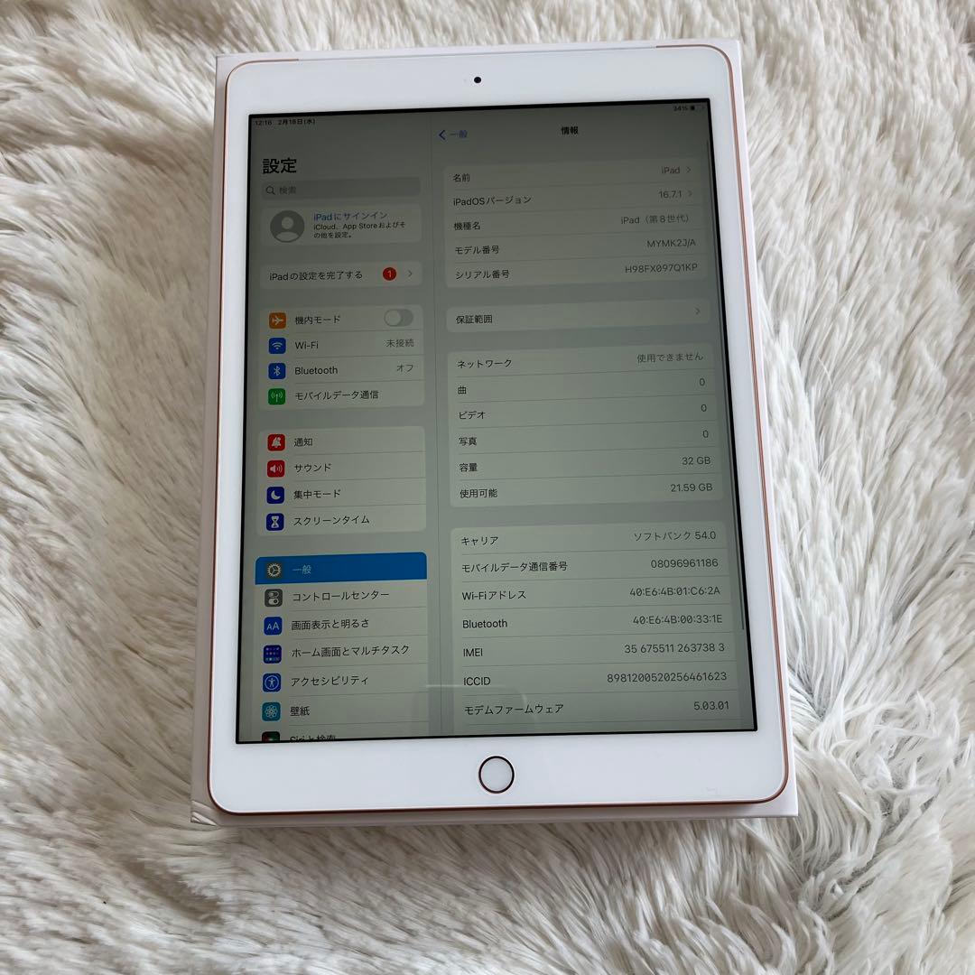 【即購入OK】iPad 第8世代 セルラーモデル【極美品】 #116 【付属品】