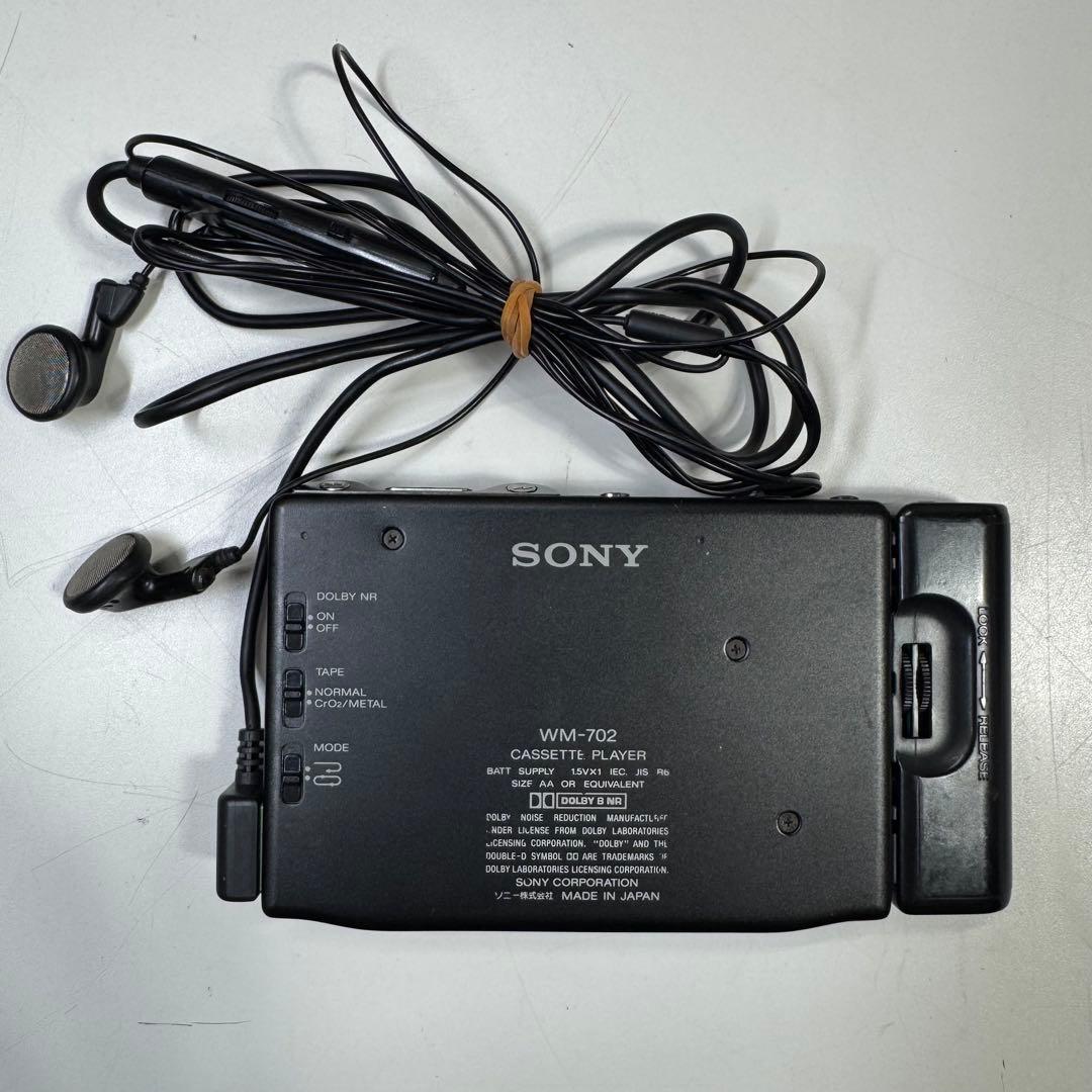 d*9様 SONY WALKMAN WM-702 カセットプレーヤー 黒 ブラッ