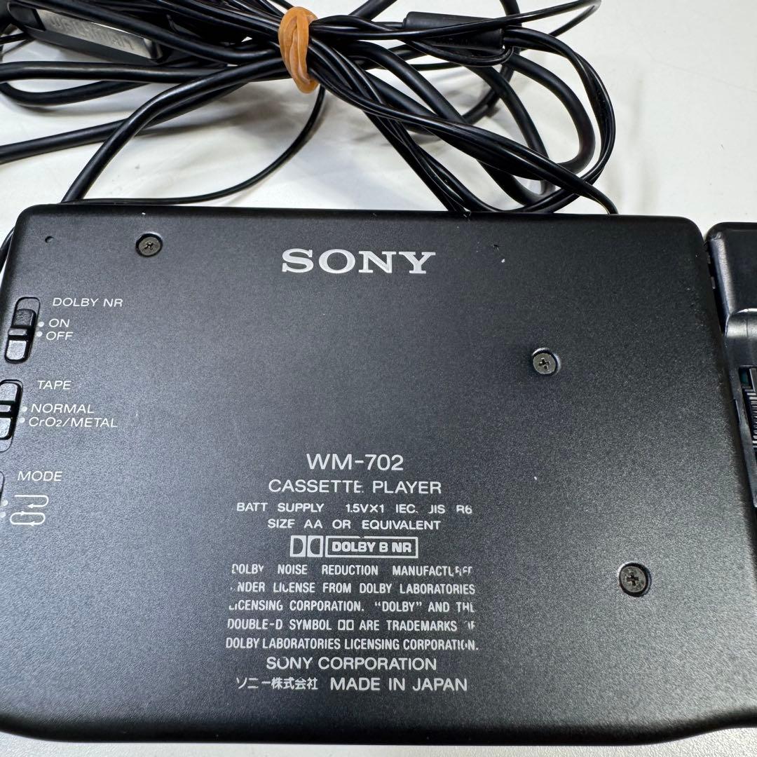 d*9様 SONY WALKMAN WM-702 カセットプレーヤー 黒 ブラッ