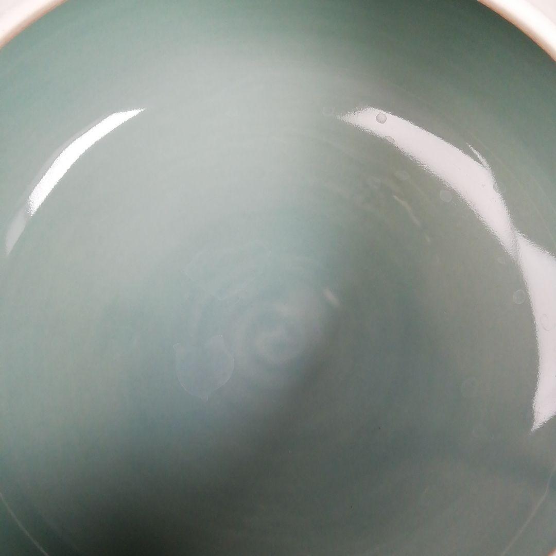 Ｗ２７５　水指　『青磁　捻梅』『加藤藤山 造』　共箱　茶道具