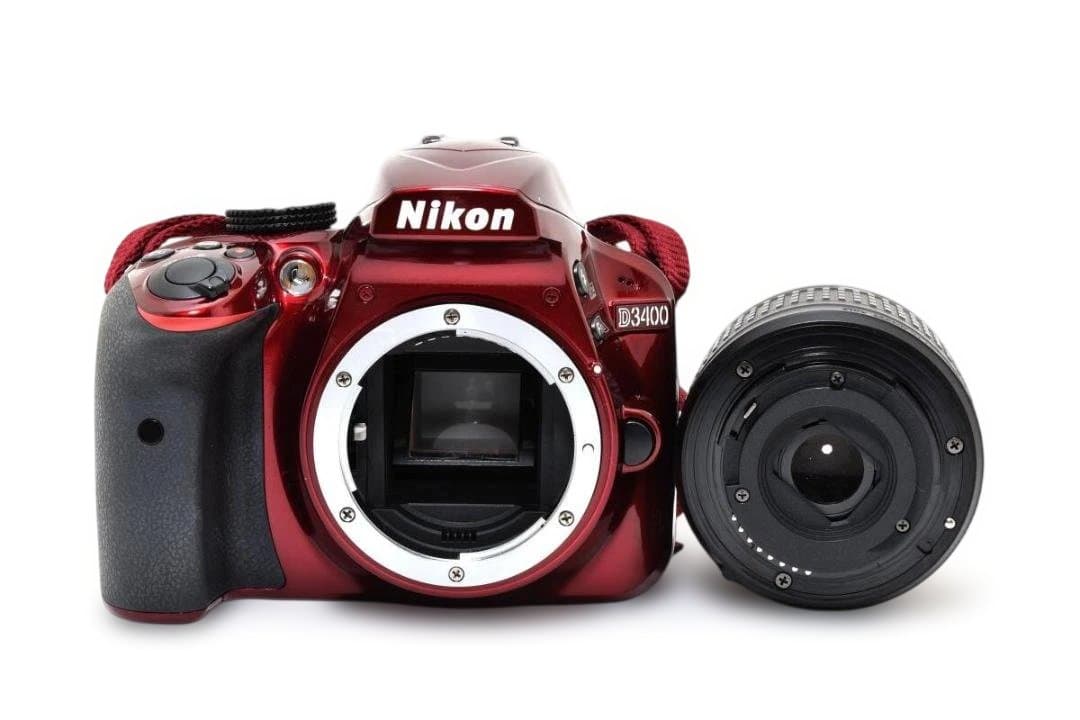 ★シャッター数2162回★ Nikon ニコン D3400 レンズキット レッド
