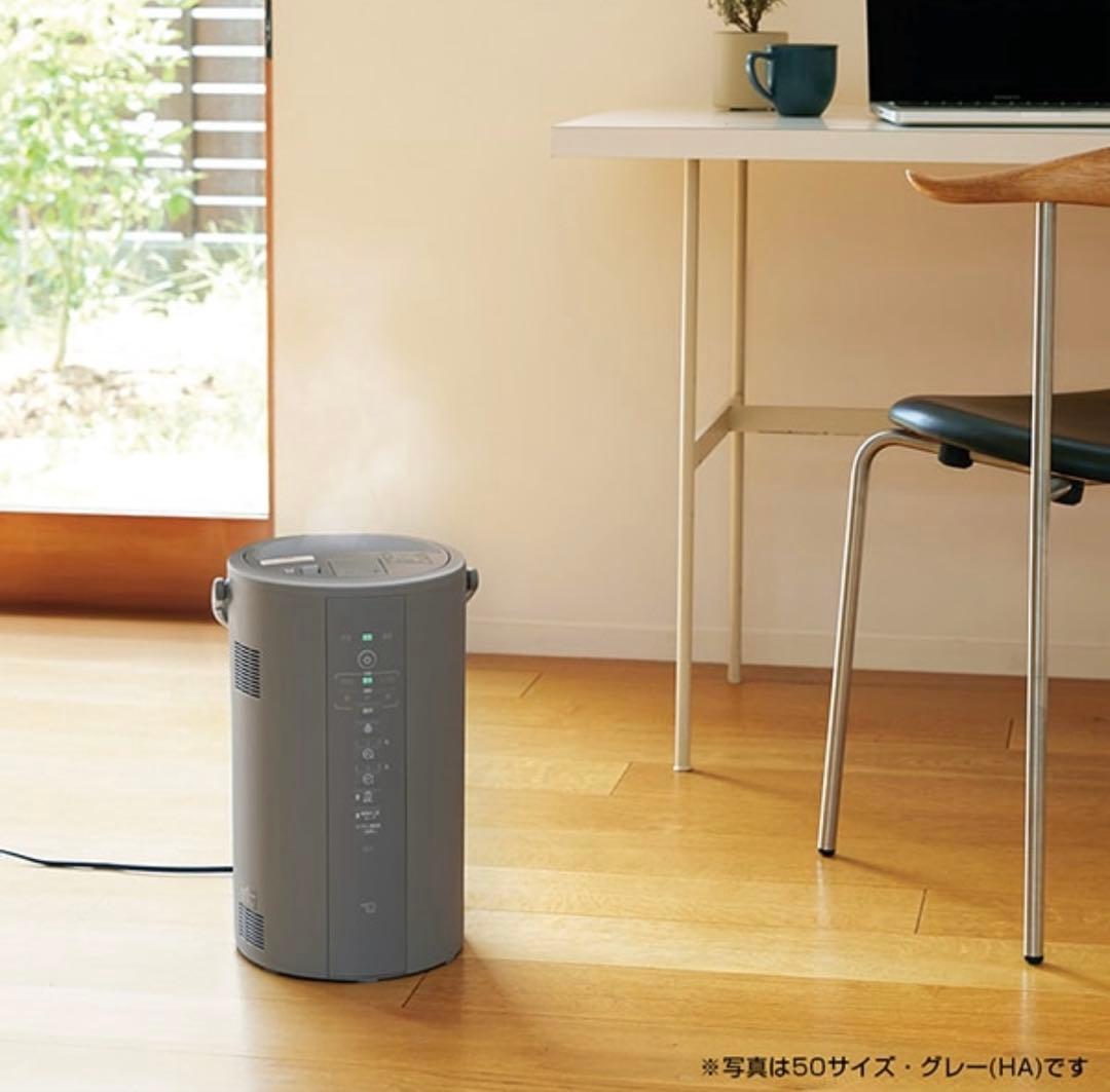 象印　2025年製加湿器　象印 EE-DF35-HA グレー スチーム式加湿器
