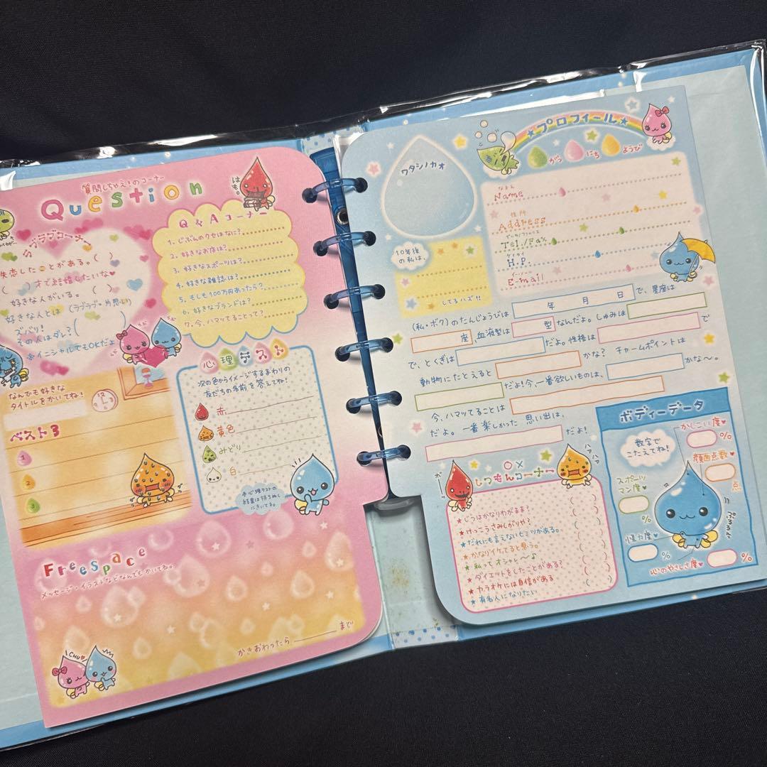 しずくちゃん　クーリア　平成レトロ　プロフィール帳　メモリアルブック　Q-LiA