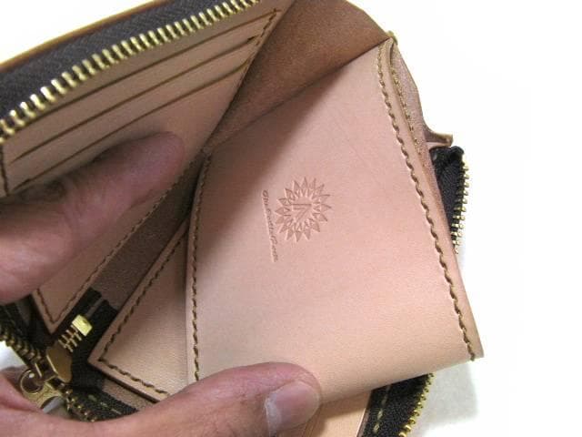 栃木レザー 本革 L字ファスナー財布 生成り メンズ レディース 日本製