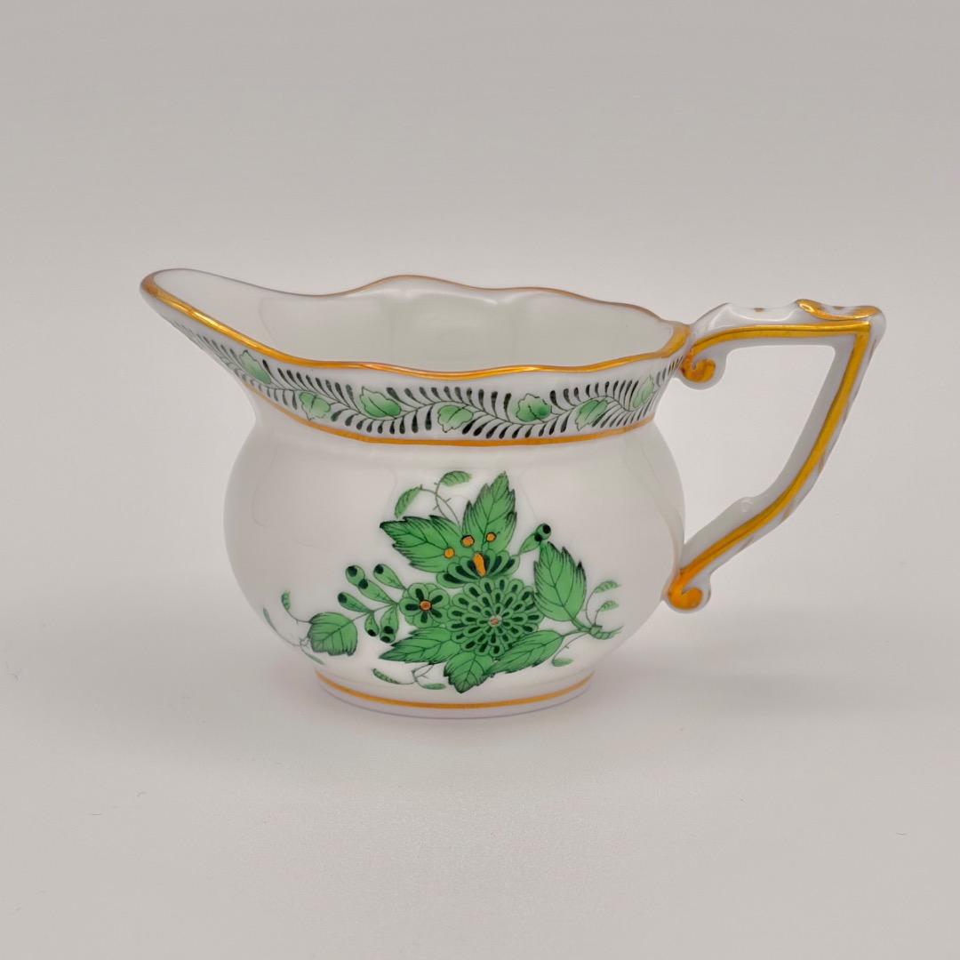 美品 ヘレンド アポニーグリーン クリーマーモカ 645