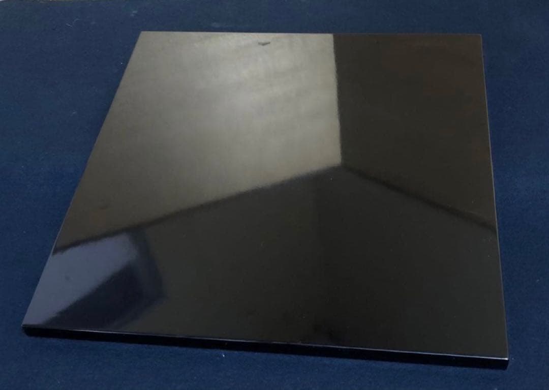 《R》茶道具 和紙張 黒真塗 大板 敷板 元箱　260323A4