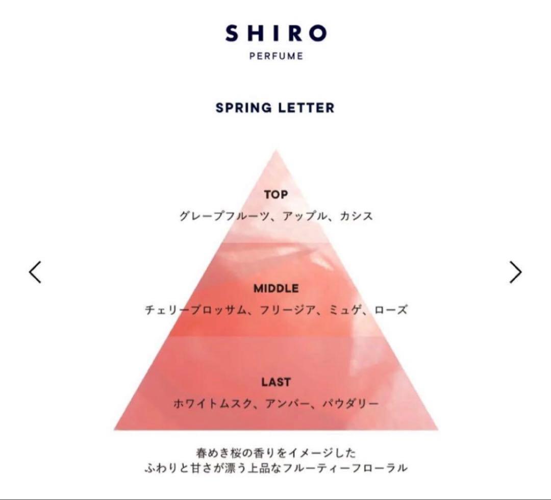 SHIRO スプリングレター オードパルファム　50ml