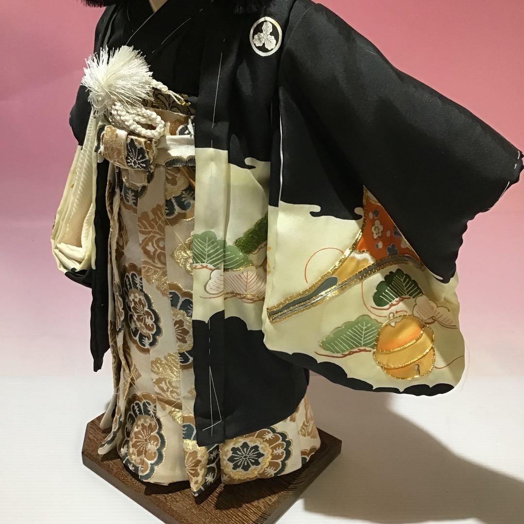 4112999 市松人形 2体 男の子 女の子 ひな祭り 豪華 和服 46cm