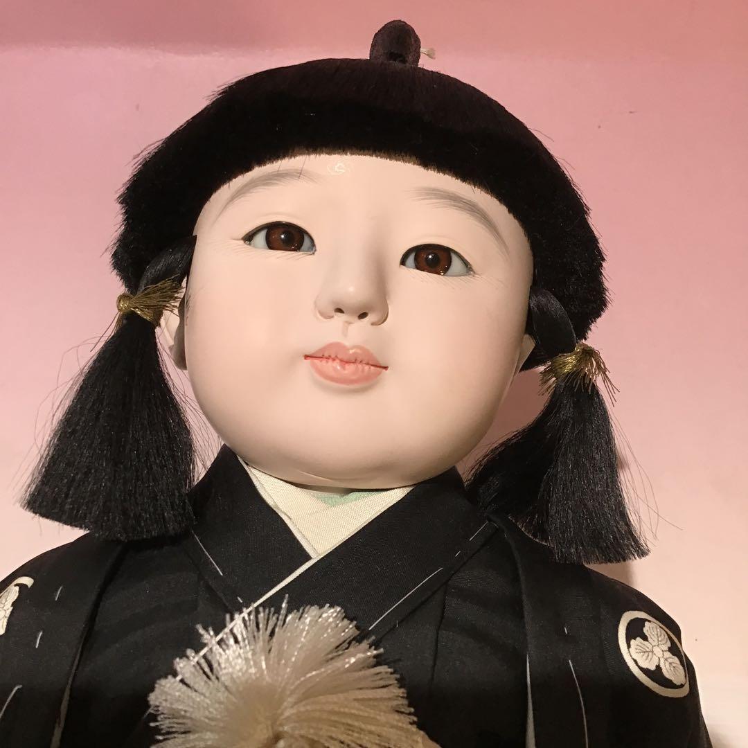 4112999 市松人形 2体 男の子 女の子 ひな祭り 豪華 和服 46cm