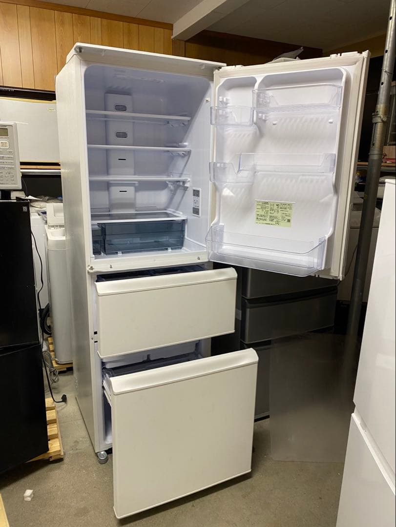 2024年製 SHARP 374L 左右開き 冷蔵庫 SJ-PW37K-W