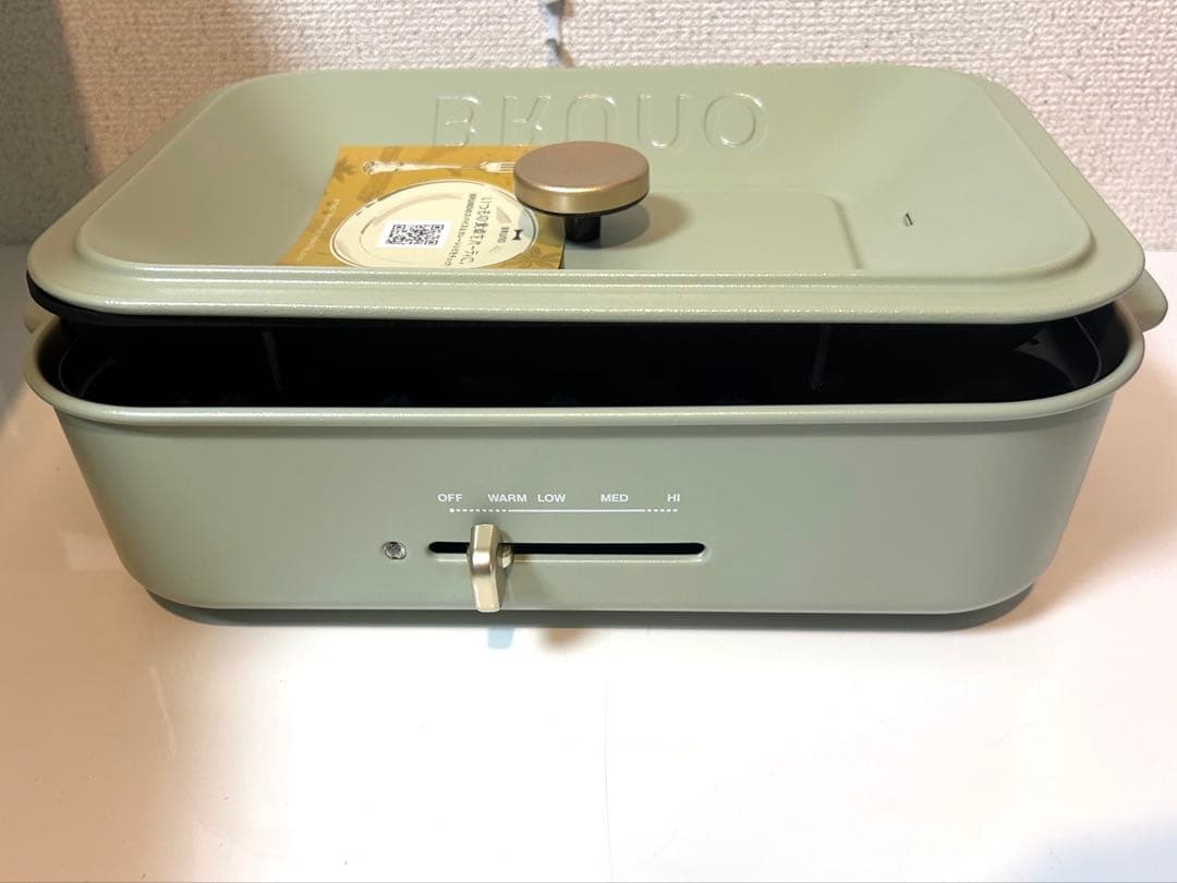 【新品未使用】ブルーノ⭐︎コンパクトホットプレート　カルダモングリーン