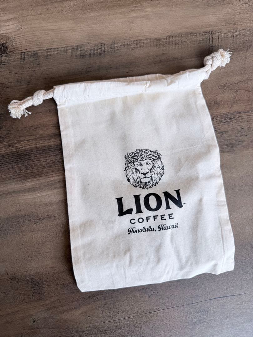 Lion Coffee マグカップ　HAWAII 旧ロゴ 廃盤品＆巾着セット