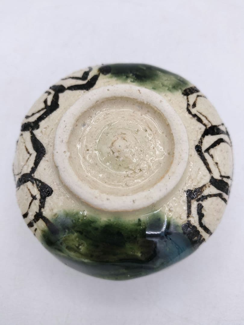 d007 織部 小鉢 向付　5客 清水焼 紙箱 茶道具 古物