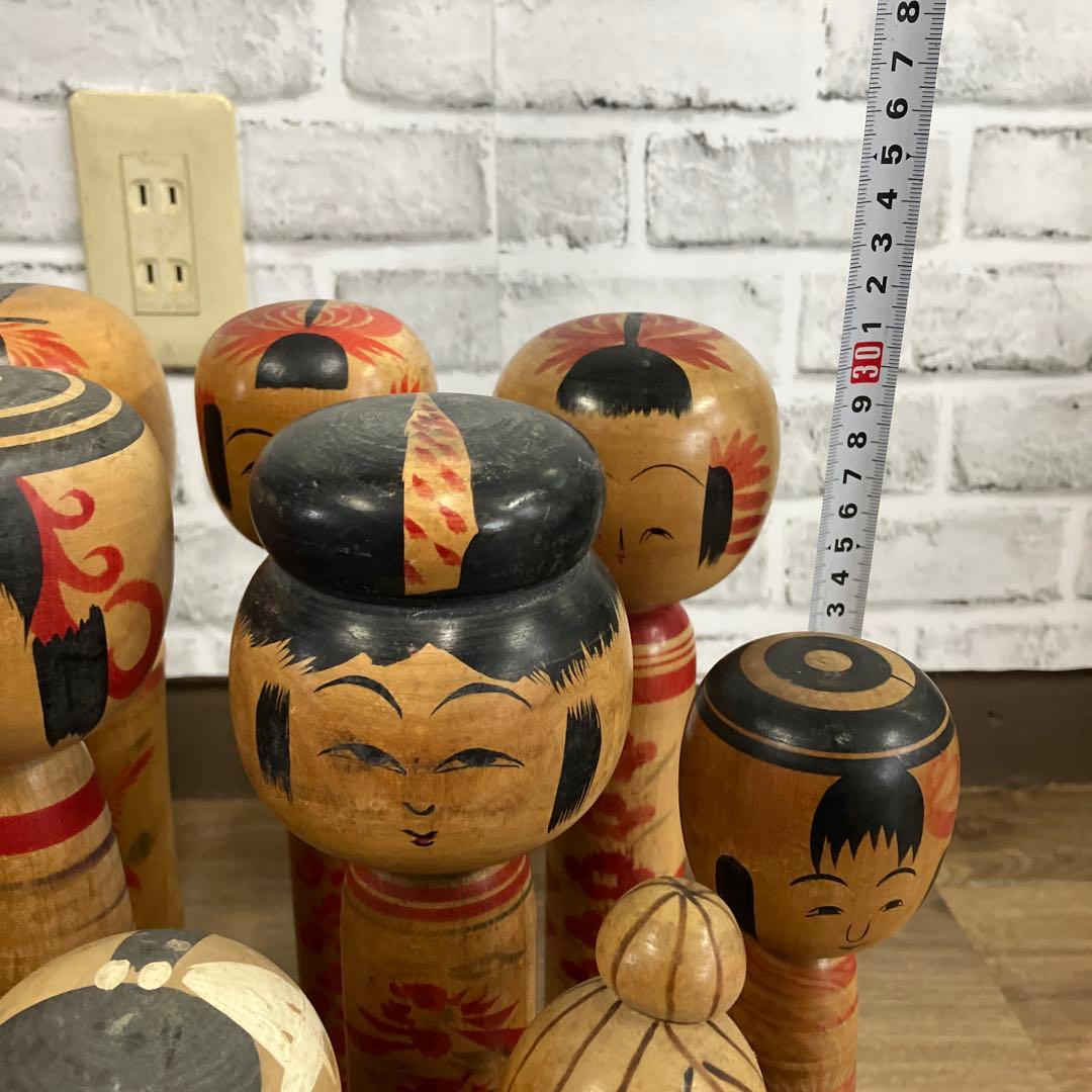 D-3 【昭和レトロ】伝統こけし 創作こけし まとめ売り 17本セット 作家物