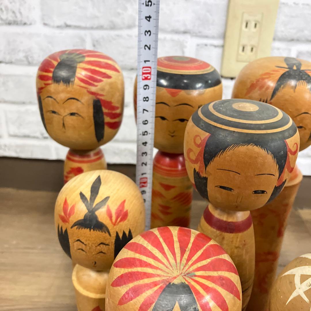 D-3 【昭和レトロ】伝統こけし 創作こけし まとめ売り 17本セット 作家物