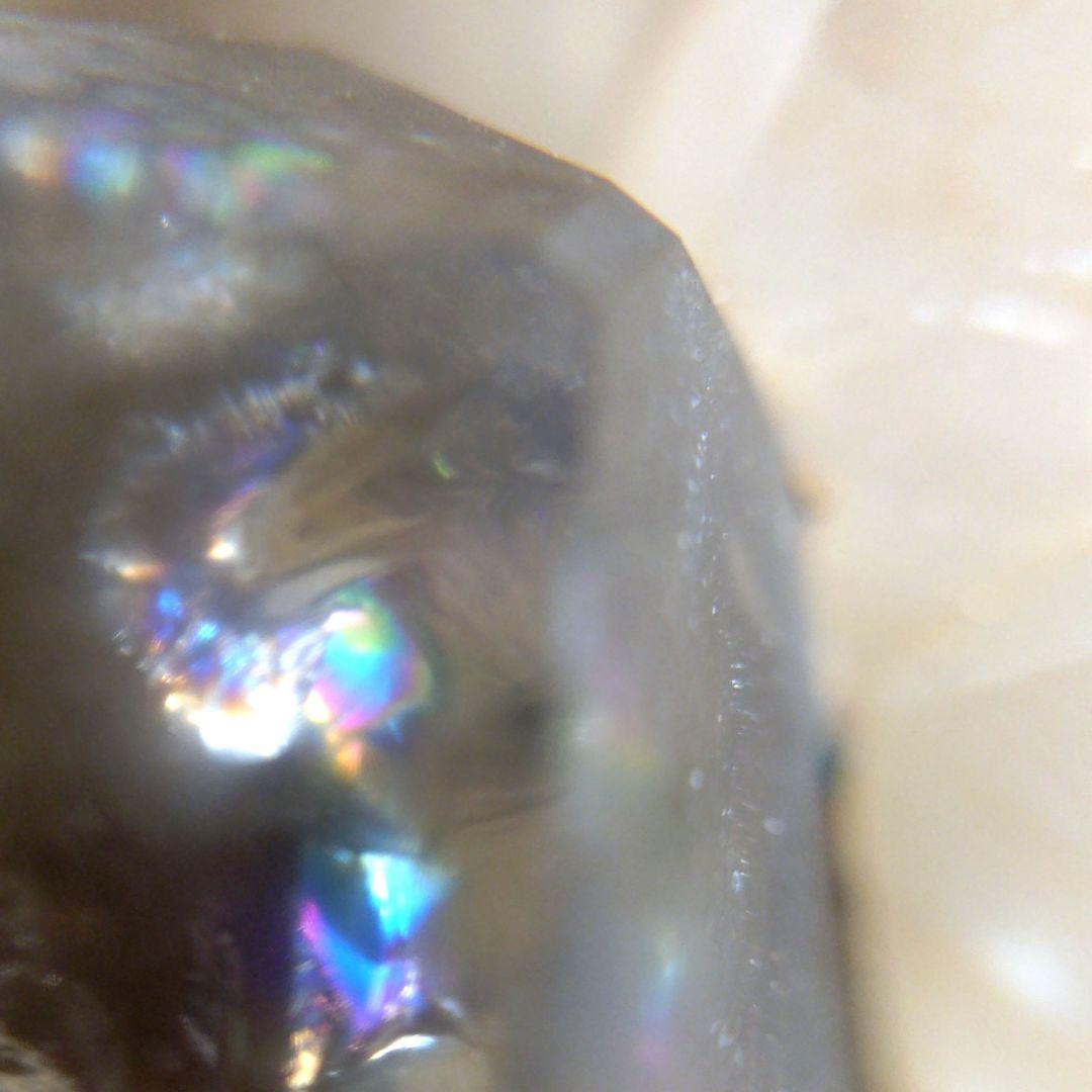 【割引大特価】✴️虹入り✴️レムリアンシードクリスタル　クラスター　木製台座付き
