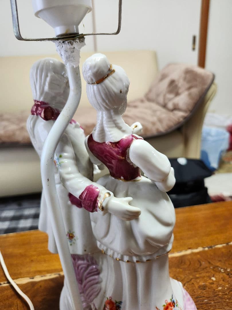 陶器製フィギュアランプ