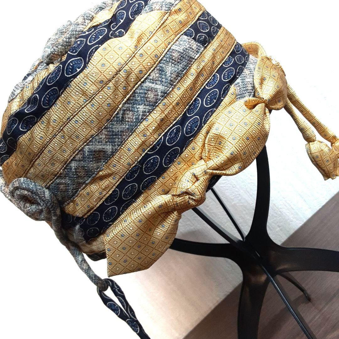 ハンドメイド、ネクタイリメイク帽子