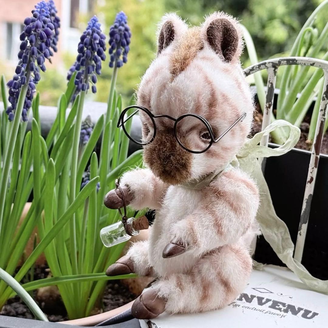 植物学博士のしまうまさん アーティストベア 海外作家様 ハンドメイド テディベア