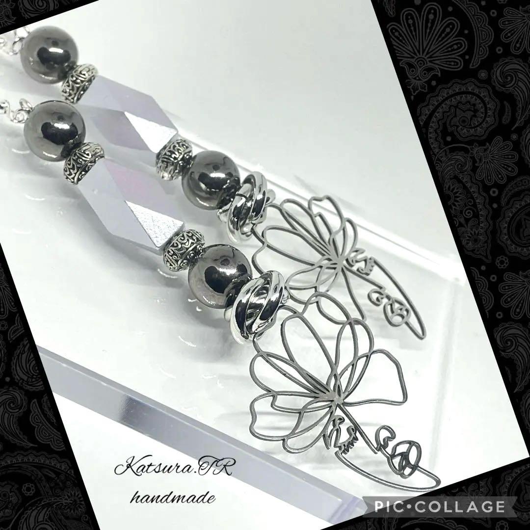 No.1196 シルバーロングピアス baile de damas 大ぶり