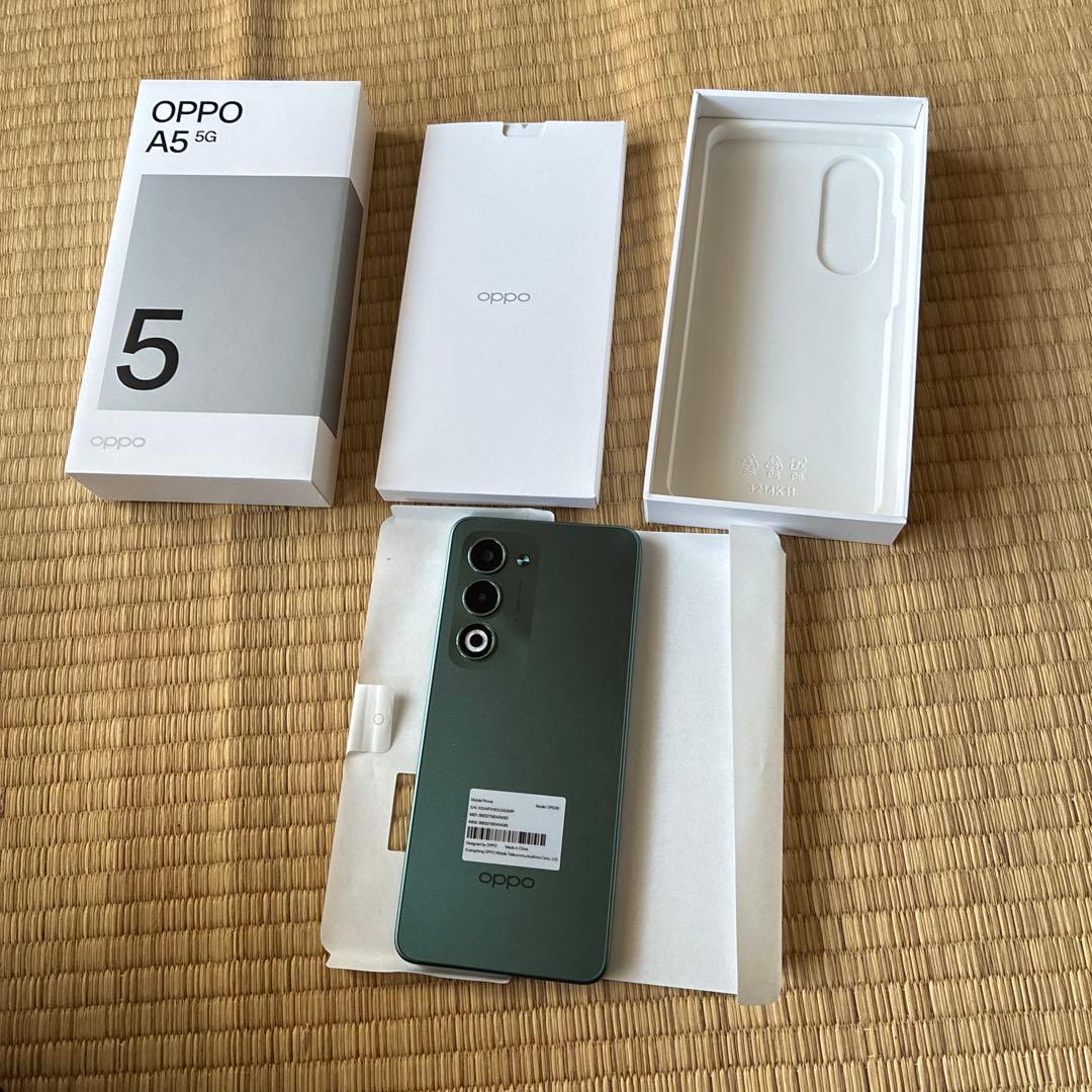 OPPO A5 5G グリーン OPG06 本体 箱 付属品あり