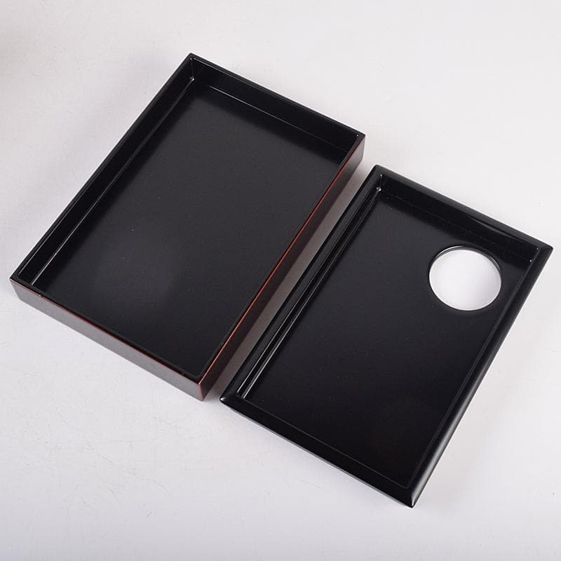 茶道具　扇蒔絵　利休茶箱　黒楽茶碗　扇蒔絵　棗など　七点　一式　M　R8860