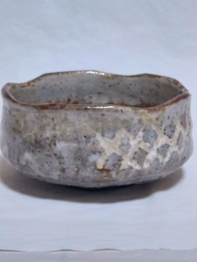 時代物　茶道具　美濃焼　鼠志野　平茶碗