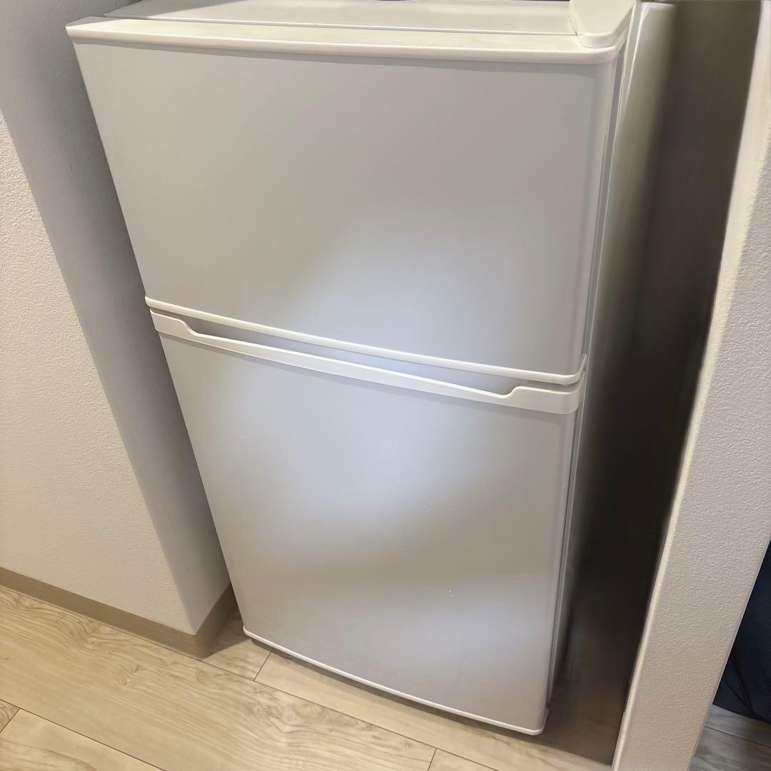 【美品・送料込・半年使用】冷蔵庫 90L 2ドア 一人暮らし ホワイト 白