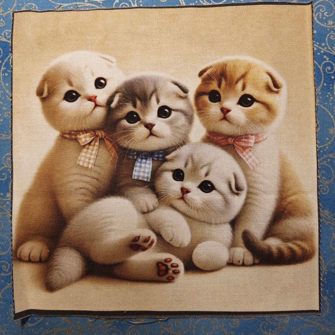 ご確認用　チロスケ✨️　ねこちゃん柄　ハンカチ　ハンドメイド12/15